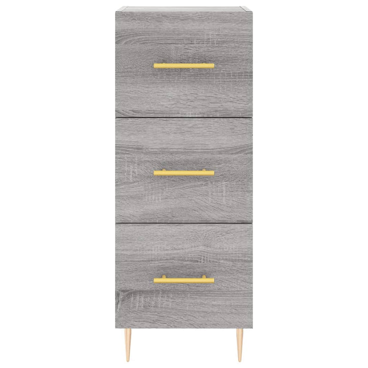 skænk 34,5x34x90 cm konstrueret træ grå sonoma-eg