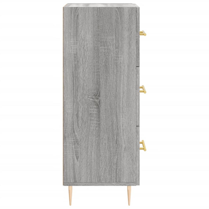 skænk 34,5x34x90 cm konstrueret træ grå sonoma-eg