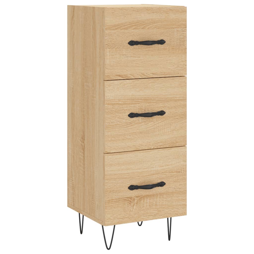 skænk 34,5x34x90 cm konstrueret træ sonoma-eg