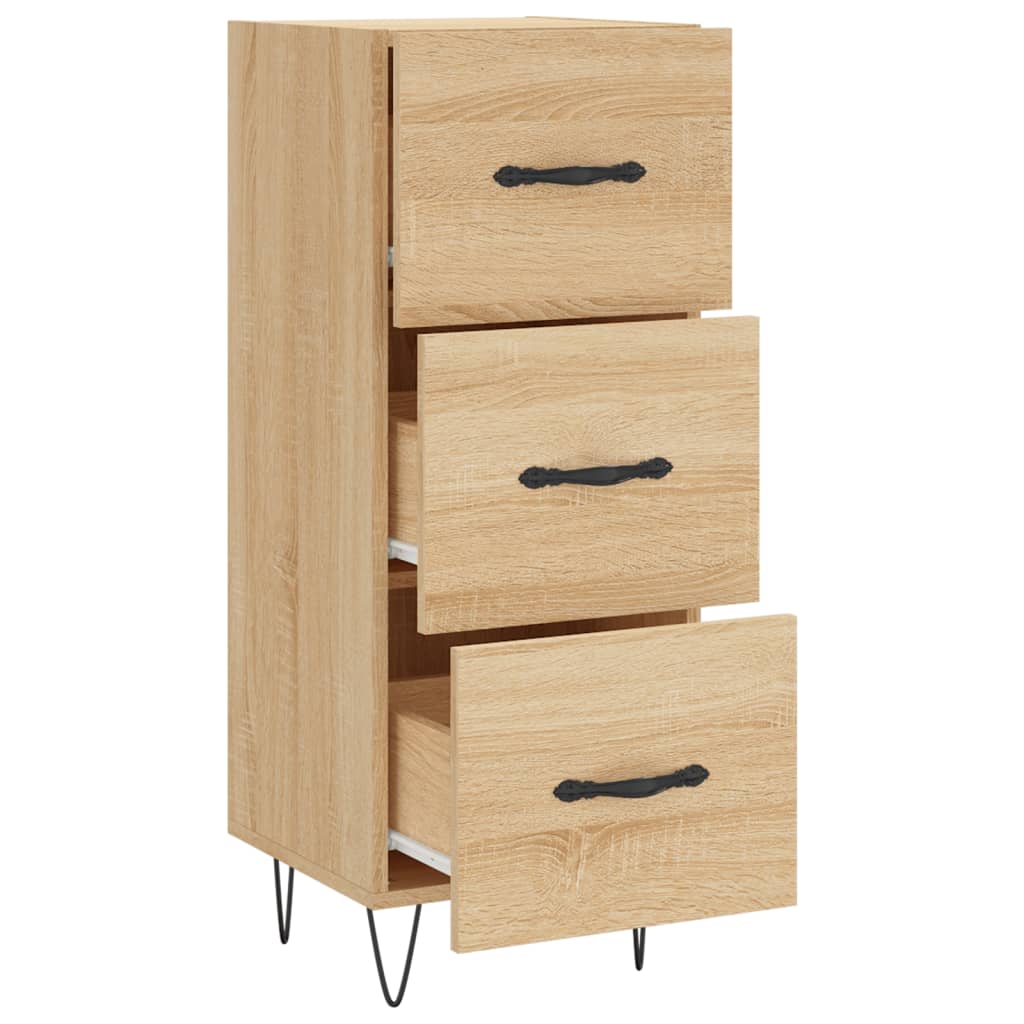 skænk 34,5x34x90 cm konstrueret træ sonoma-eg