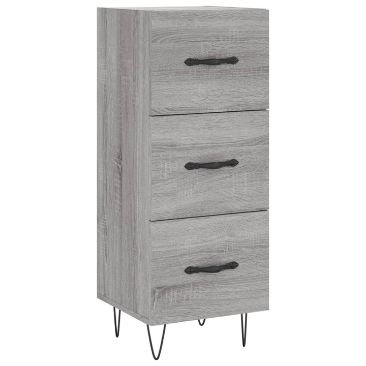 skænk 34,5x34x90 cm konstrueret træ grå sonoma-eg