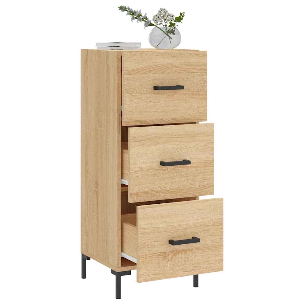 skænk 34,5x34x90 cm konstrueret træ sonoma-eg