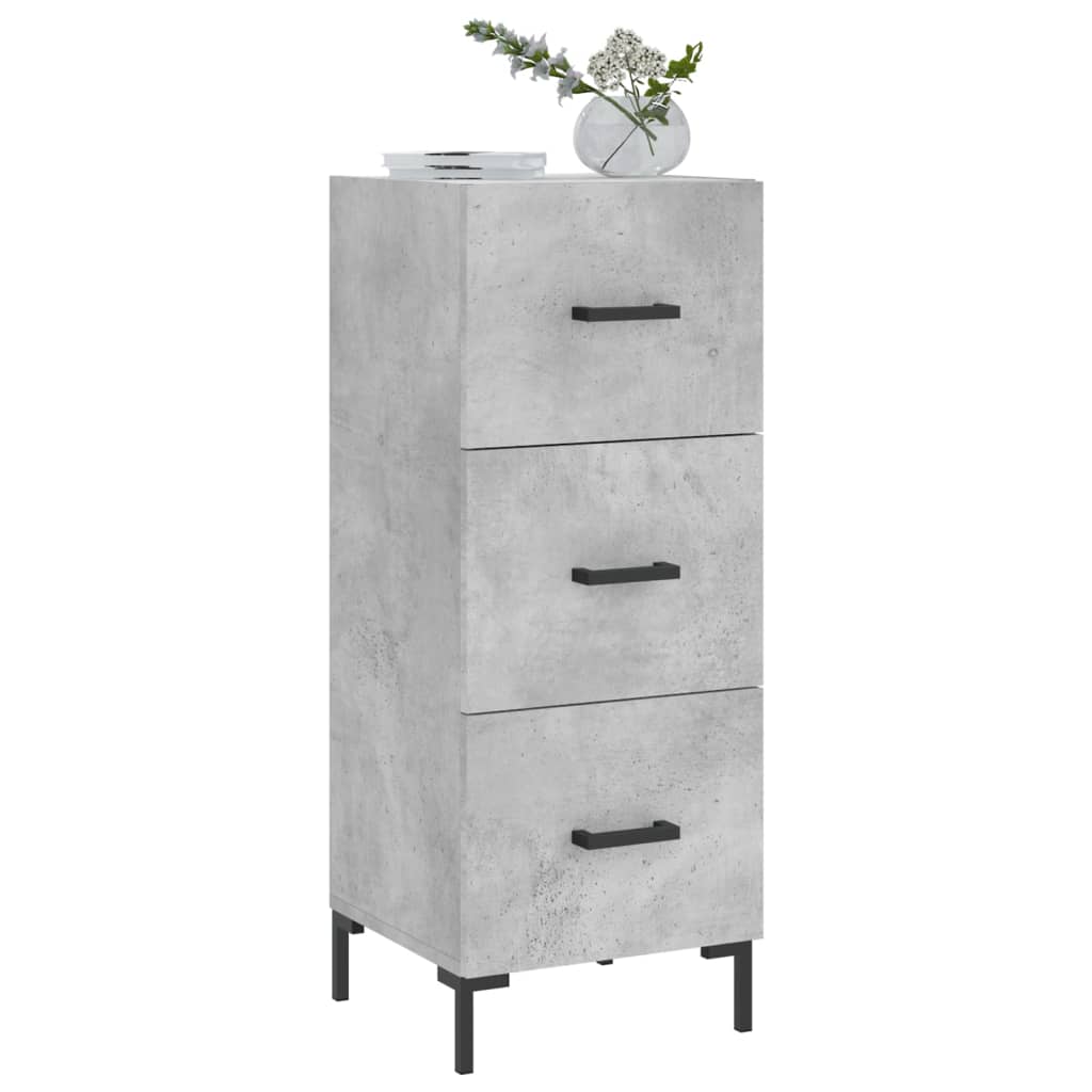 skænk 34,5x34x90 cm konstrueret træ betongrå