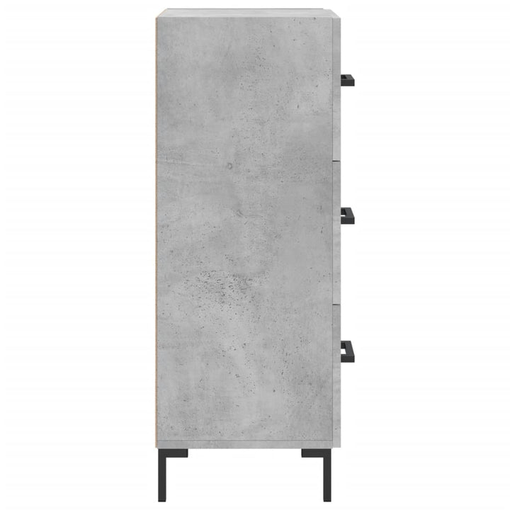 skænk 34,5x34x90 cm konstrueret træ betongrå