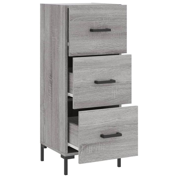 skænk 34,5x34x90 cm konstrueret træ grå sonoma-eg