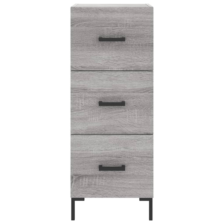 skænk 34,5x34x90 cm konstrueret træ grå sonoma-eg