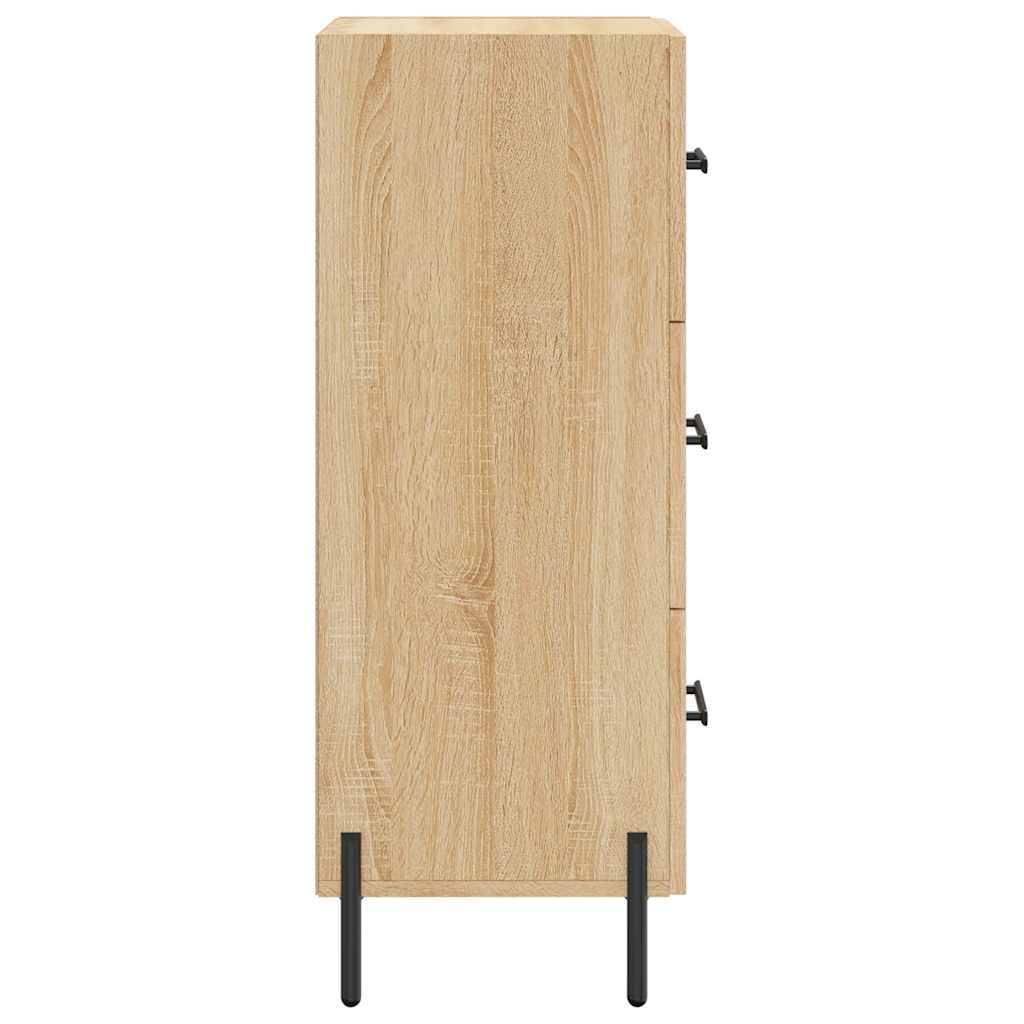 skænk 34,5x34x90 cm konstrueret træ sonoma-eg