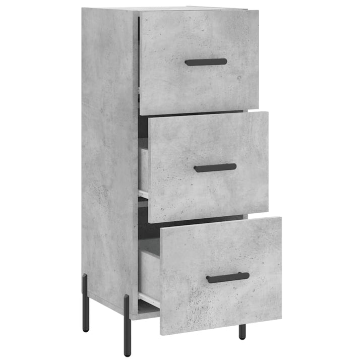 skænk 34,5x34x90 cm konstrueret træ betongrå