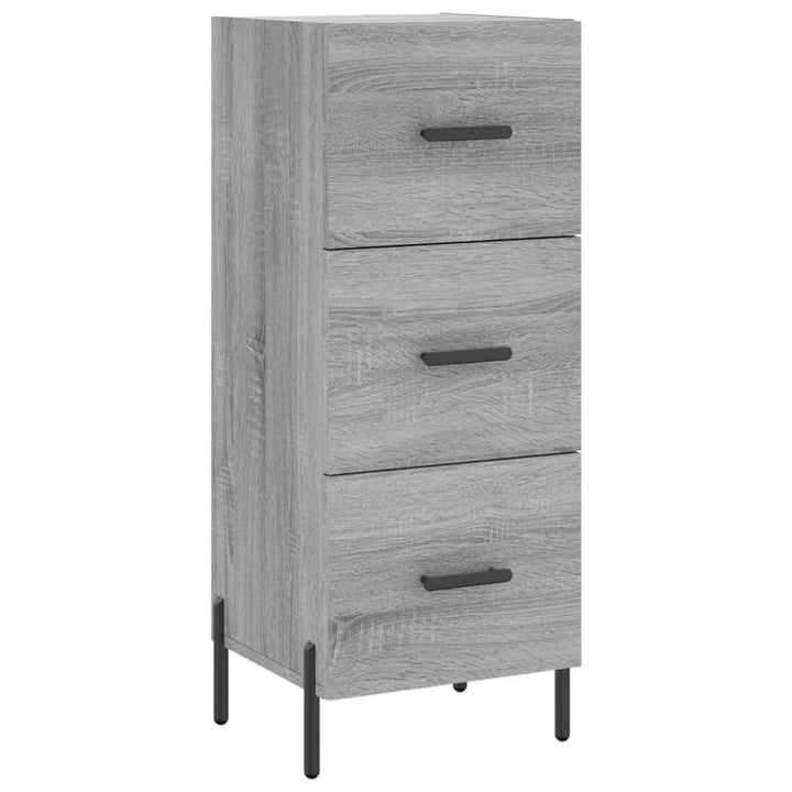 skænk 34,5x34x90 cm konstrueret træ grå sonoma-eg
