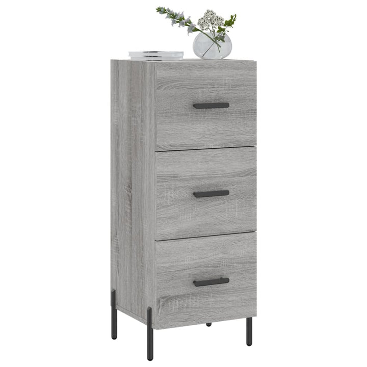 skænk 34,5x34x90 cm konstrueret træ grå sonoma-eg