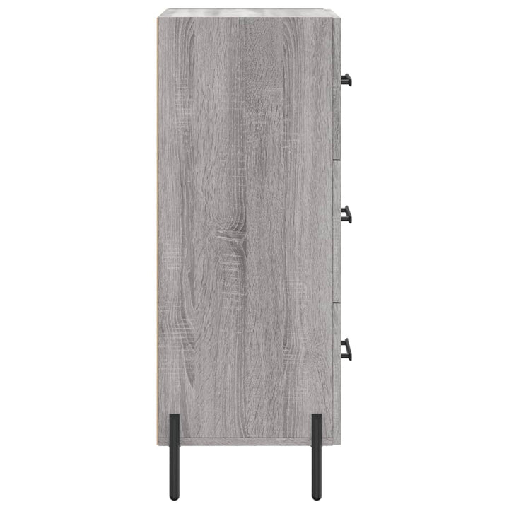 skænk 34,5x34x90 cm konstrueret træ grå sonoma-eg