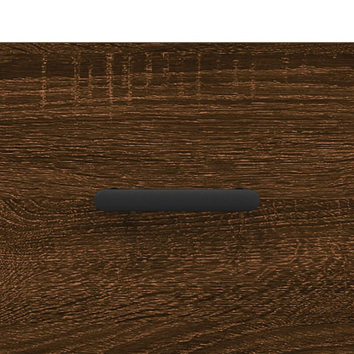 skænk 34,5x34x90 cm konstrueret træ brun egetræsfarve