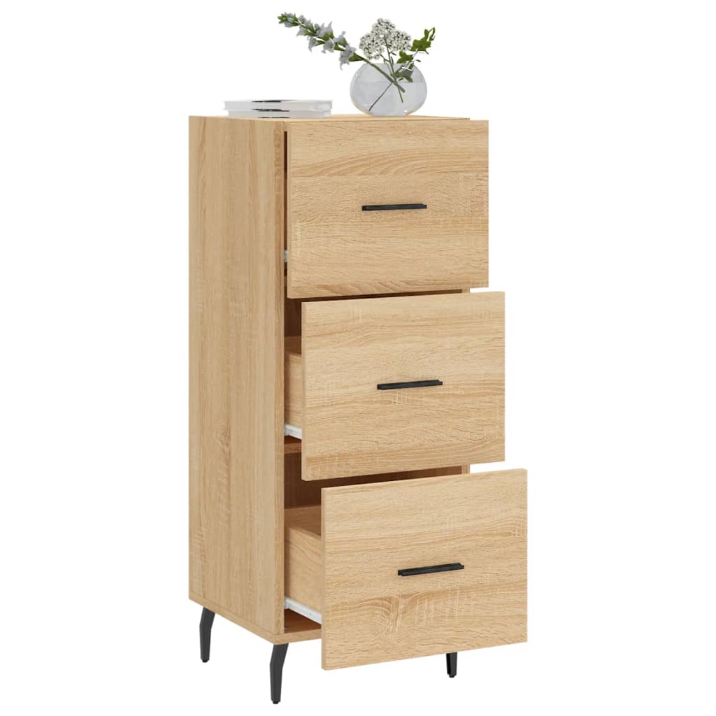 skænk 34,5x34x90 cm konstrueret træ sonoma-eg