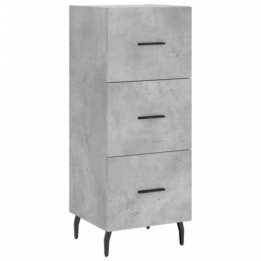 skænk 34,5x34x90 cm konstrueret træ betongrå
