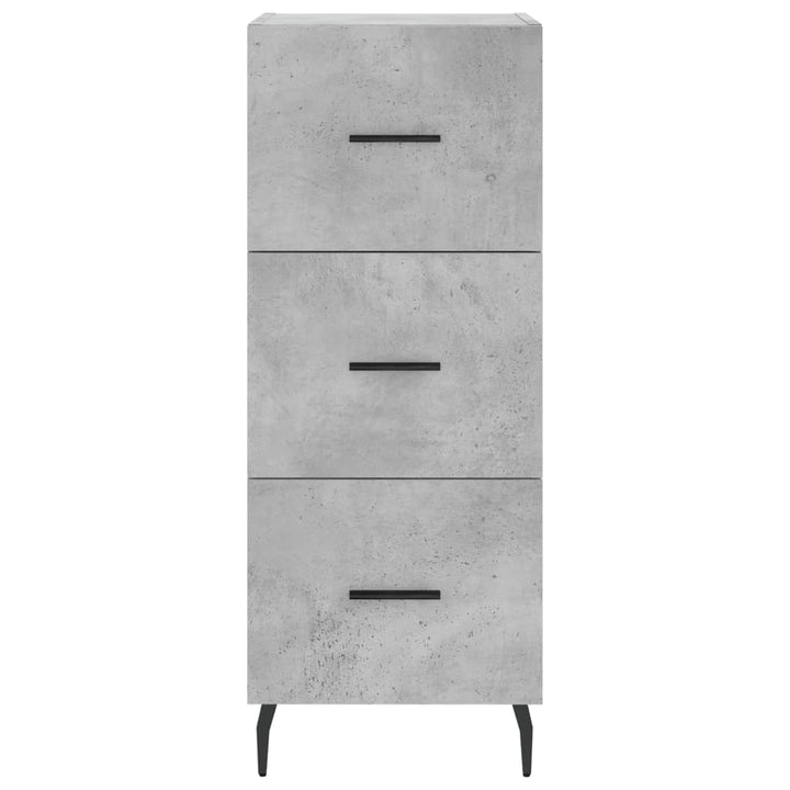 skænk 34,5x34x90 cm konstrueret træ betongrå