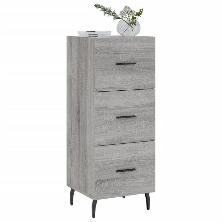 skænk 34,5x34x90 cm konstrueret træ grå sonoma-eg