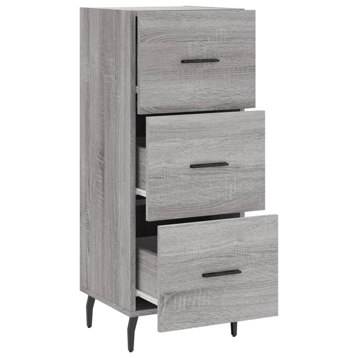 skænk 34,5x34x90 cm konstrueret træ grå sonoma-eg