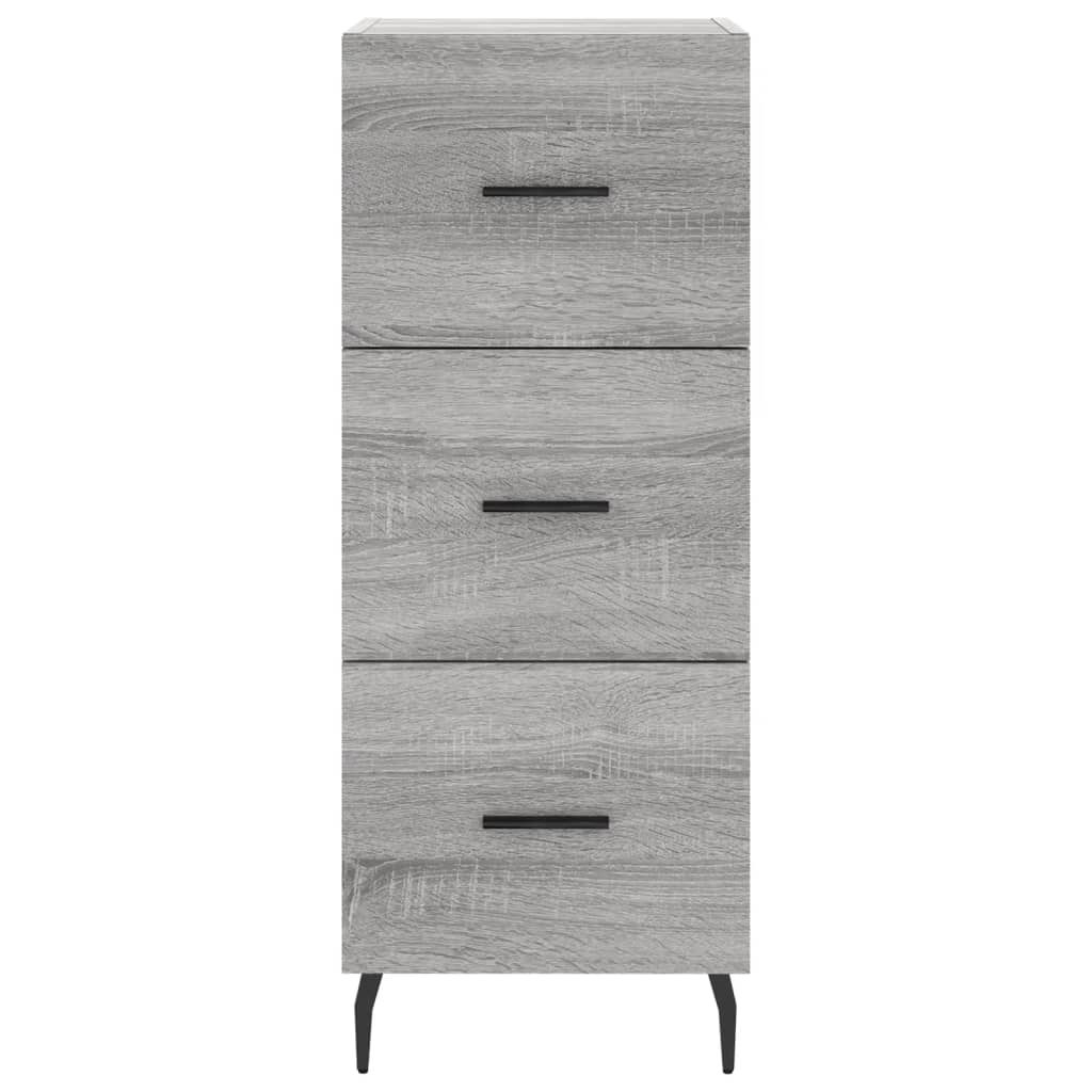 skænk 34,5x34x90 cm konstrueret træ grå sonoma-eg