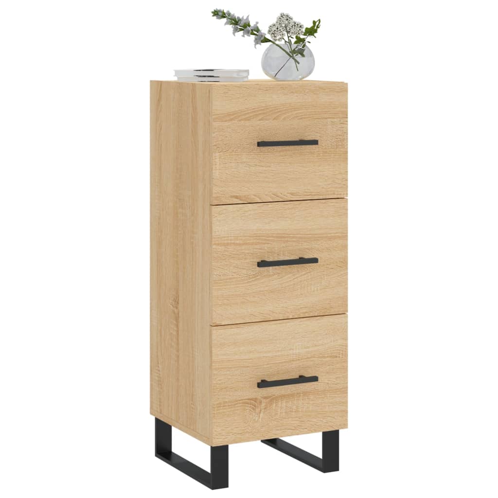 skænk 34,5x34x90 cm konstrueret træ sonoma-eg
