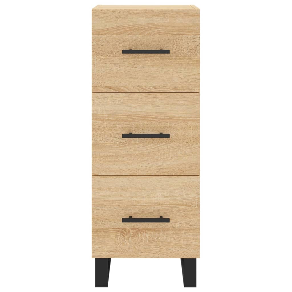 skænk 34,5x34x90 cm konstrueret træ sonoma-eg