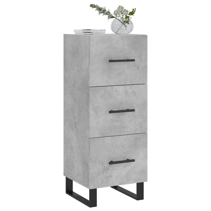skænk 34,5x34x90 cm konstrueret træ betongrå