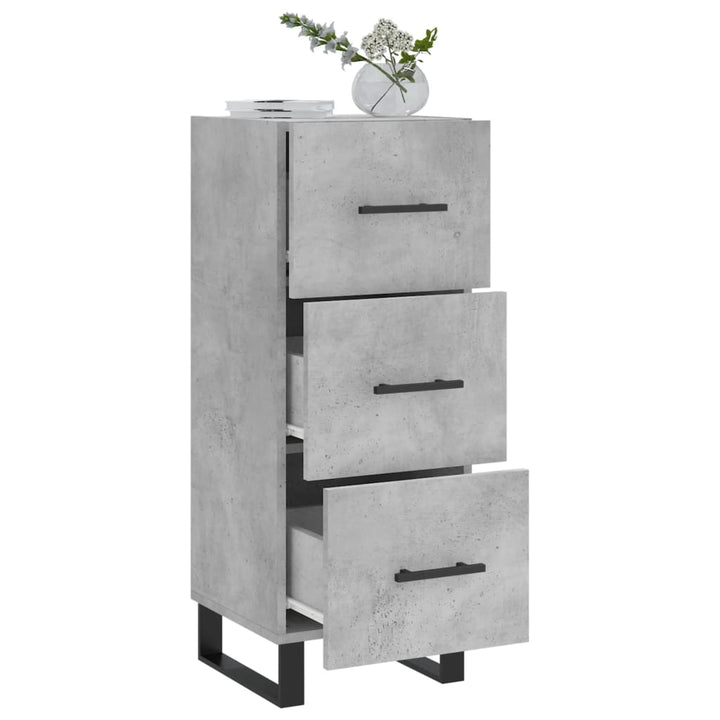 skænk 34,5x34x90 cm konstrueret træ betongrå