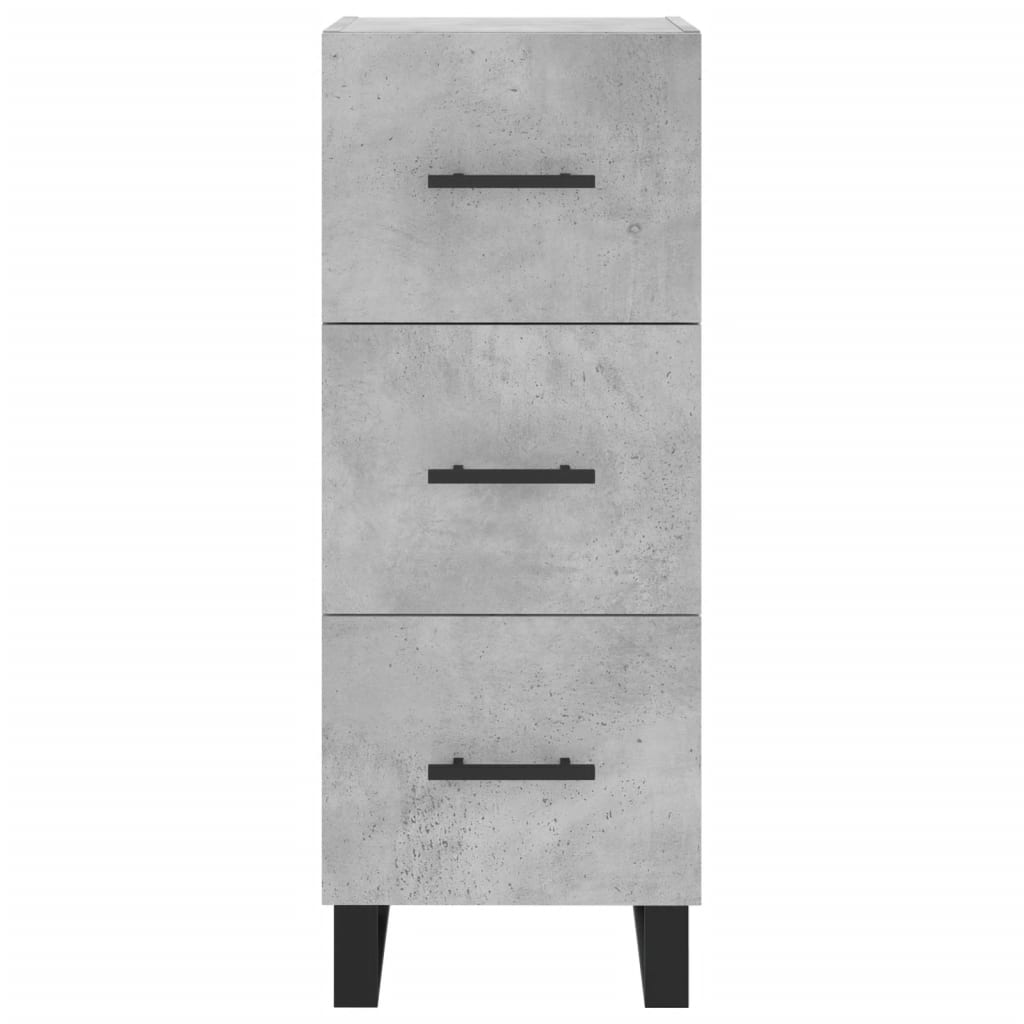 skænk 34,5x34x90 cm konstrueret træ betongrå