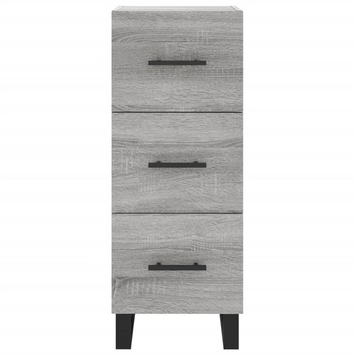 skænk 34,5x34x90 cm konstrueret træ grå sonoma-eg