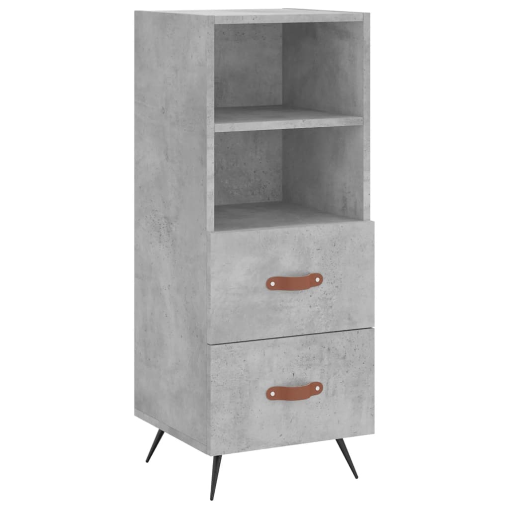 skænk 34,5x34x90 cm konstrueret træ betongrå