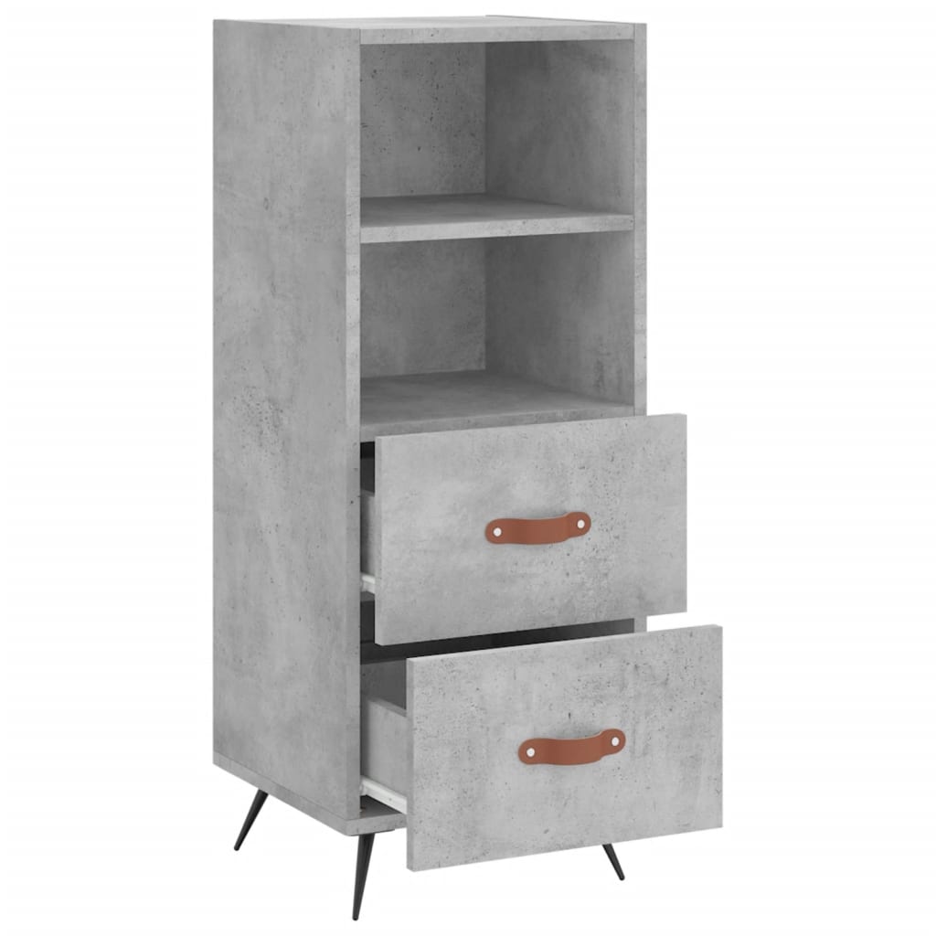 skænk 34,5x34x90 cm konstrueret træ betongrå