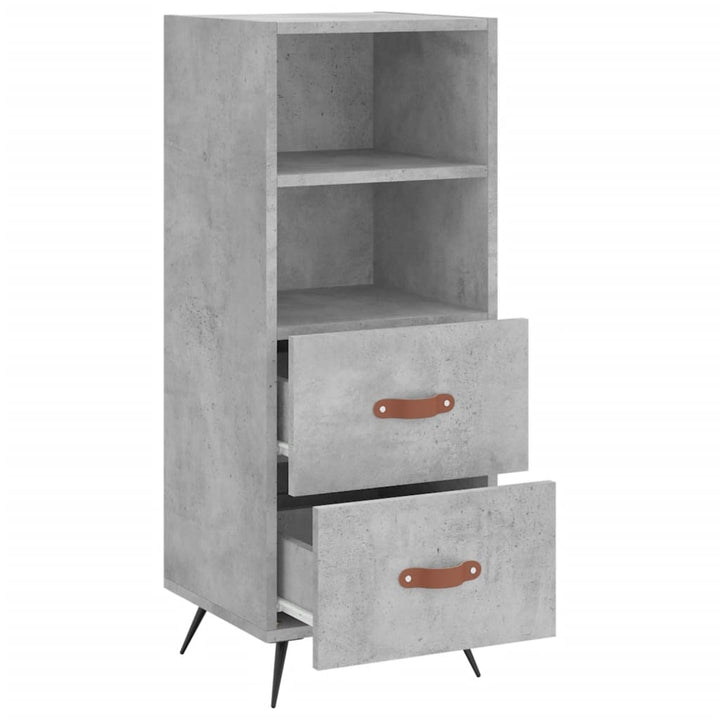 skænk 34,5x34x90 cm konstrueret træ betongrå