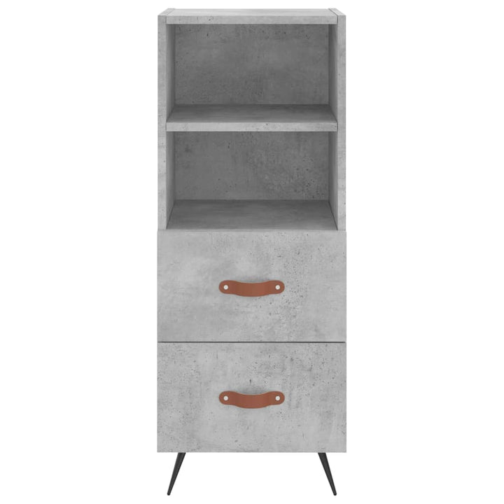 skænk 34,5x34x90 cm konstrueret træ betongrå
