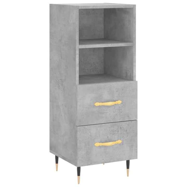 skænk 34,5x34x90 cm konstrueret træ betongrå