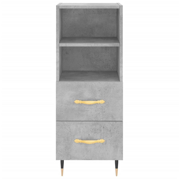 skænk 34,5x34x90 cm konstrueret træ betongrå