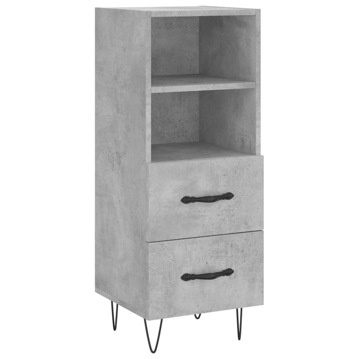 skænk 34,5x34x90 cm konstrueret træ betongrå