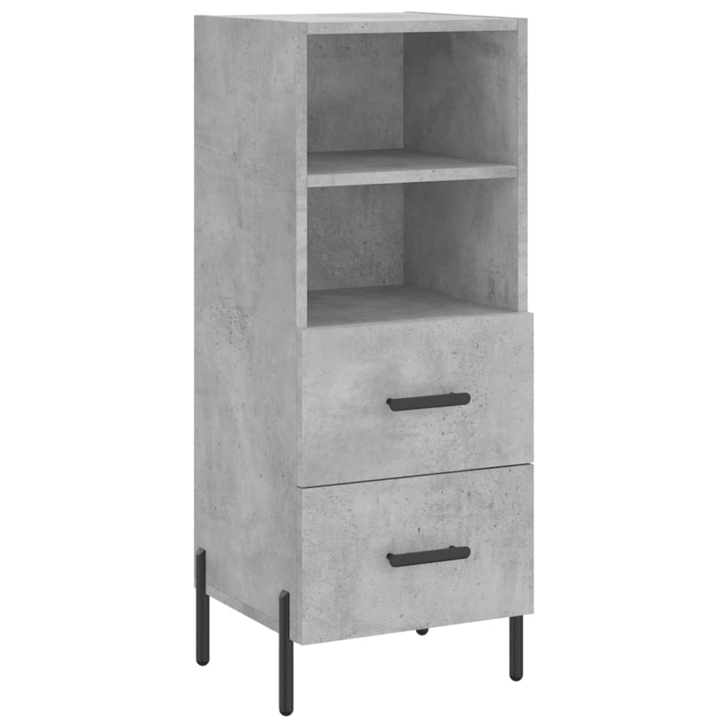 skænk 34,5x34x90 cm konstrueret træ betongrå