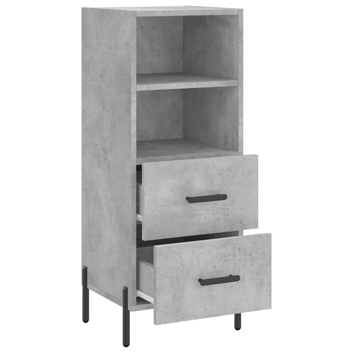 skænk 34,5x34x90 cm konstrueret træ betongrå