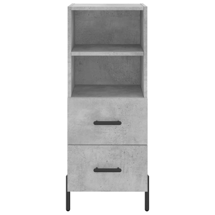 skænk 34,5x34x90 cm konstrueret træ betongrå