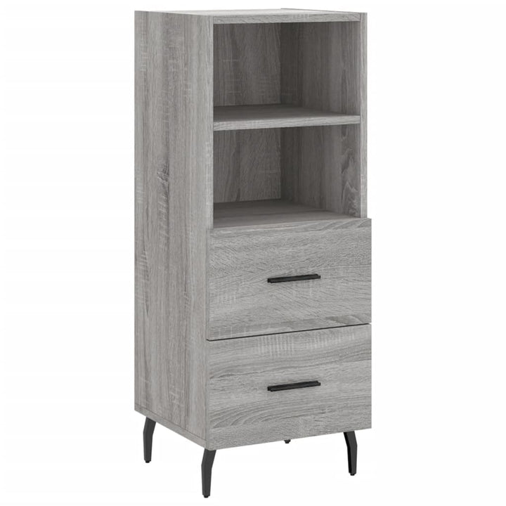 skænk 34,5x34x90 cm konstrueret træ grå sonoma-eg