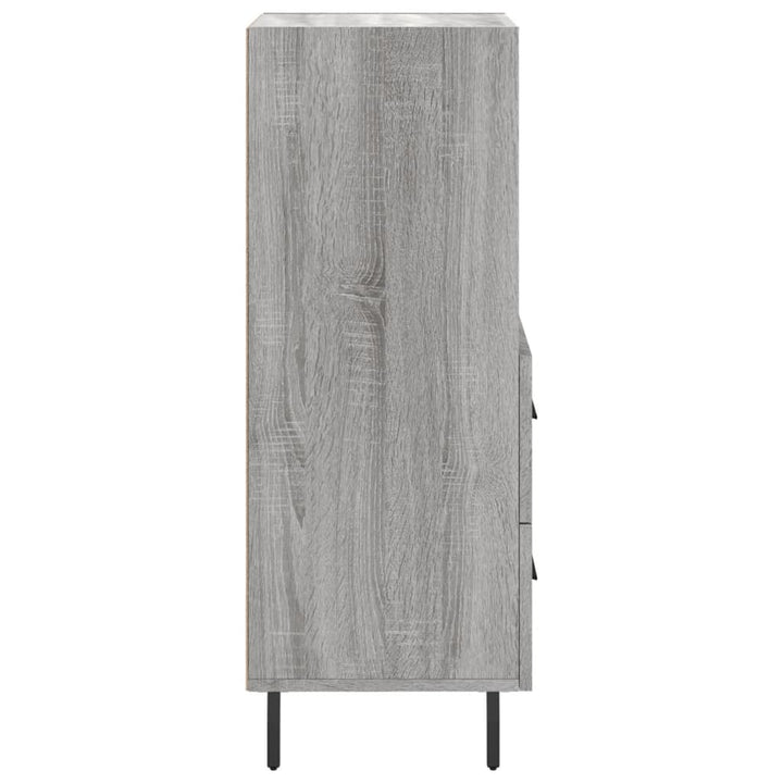 skænk 34,5x34x90 cm konstrueret træ grå sonoma-eg