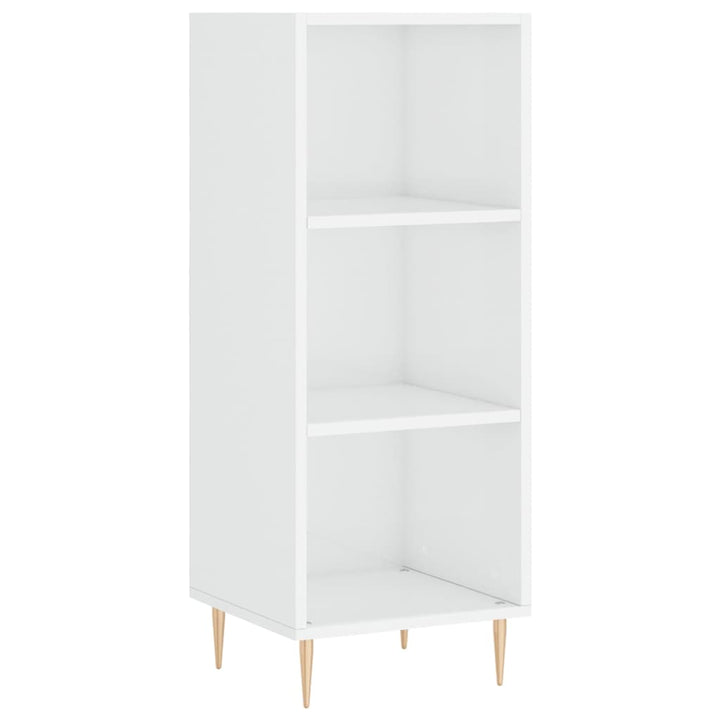 skænk 34,5x32,5x90 cm konstrueret træ hvid højglans