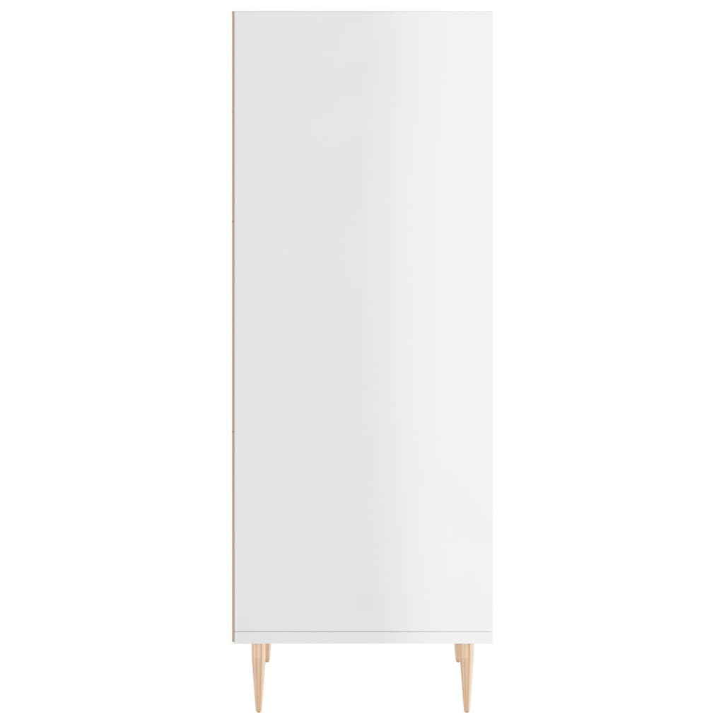 skænk 34,5x32,5x90 cm konstrueret træ hvid højglans