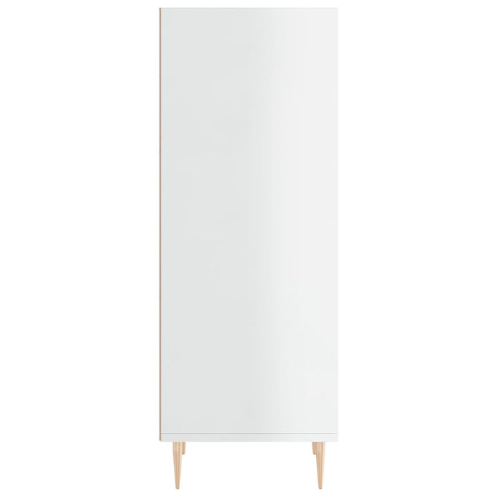 skænk 34,5x32,5x90 cm konstrueret træ hvid højglans