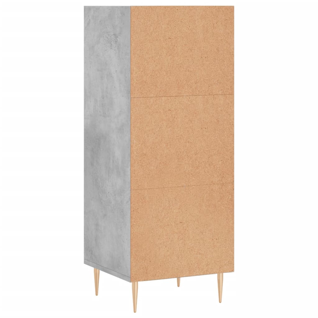 skænk 34,5x32,5x90 cm konstrueret træ betongrå
