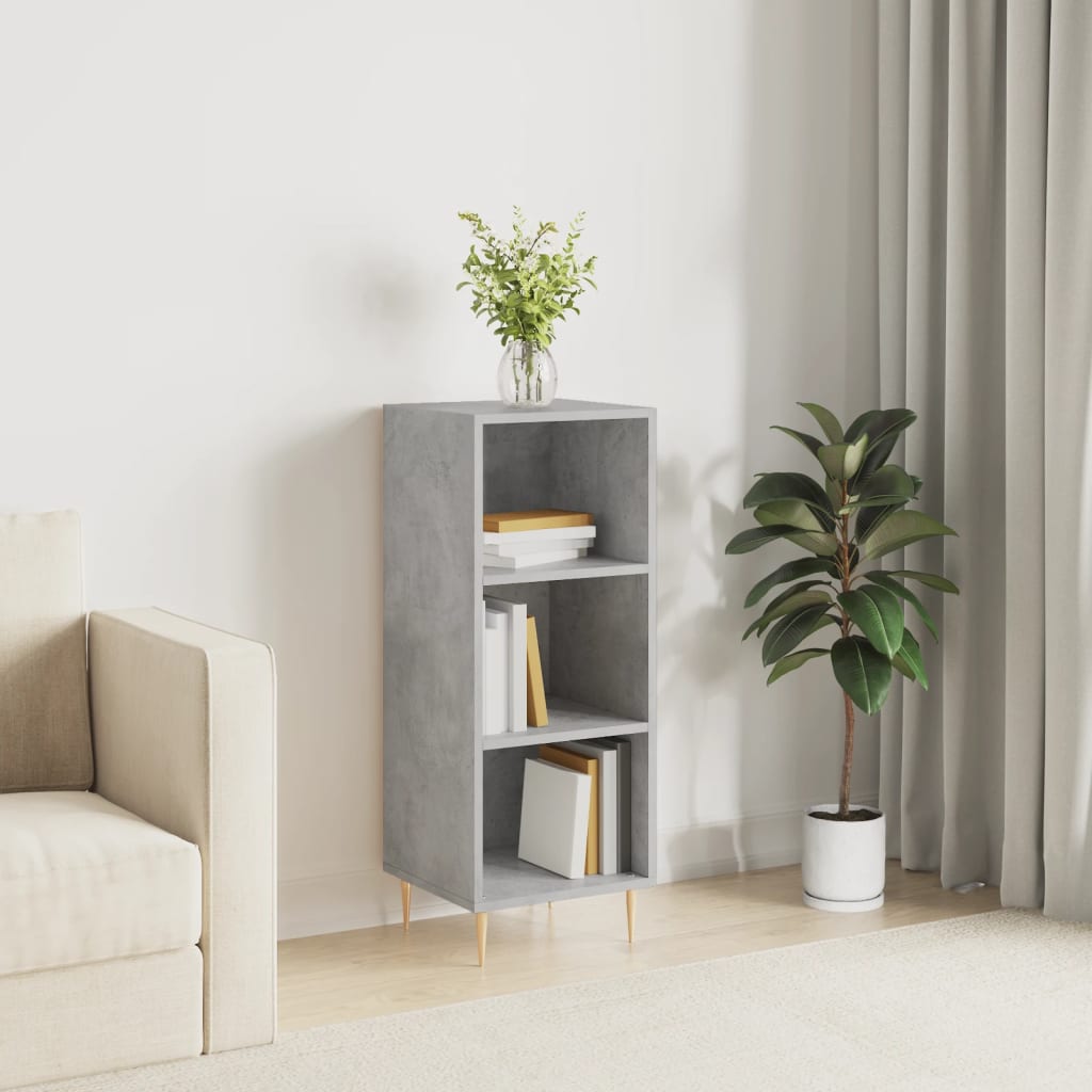 skænk 34,5x32,5x90 cm konstrueret træ betongrå