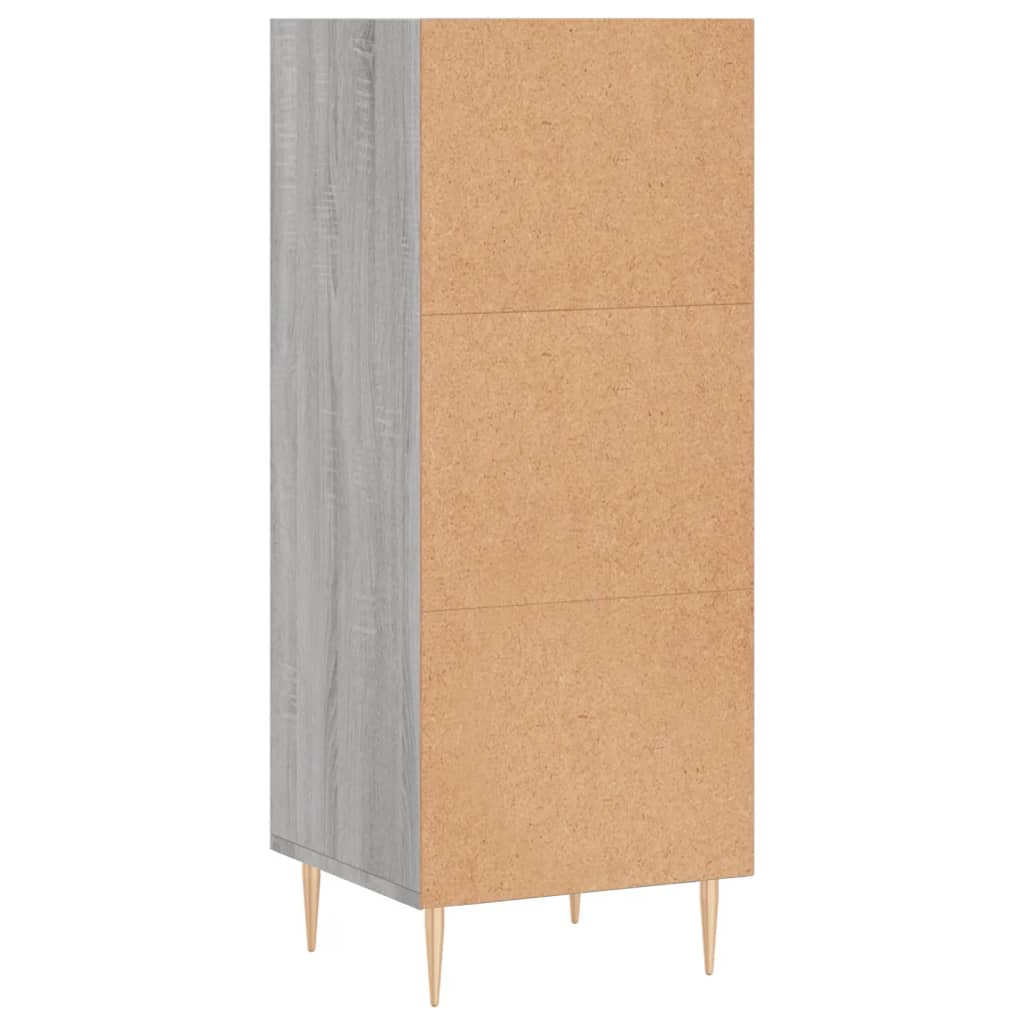 skænk 34,5x32,5x90 cm konstrueret træ grå sonoma-eg
