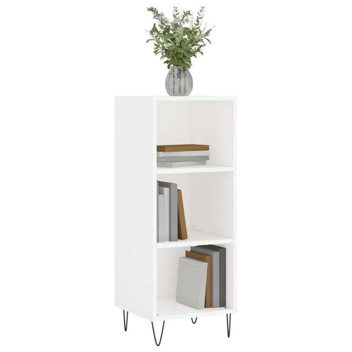skænk 34,5x32,5x90 cm konstrueret træ hvid