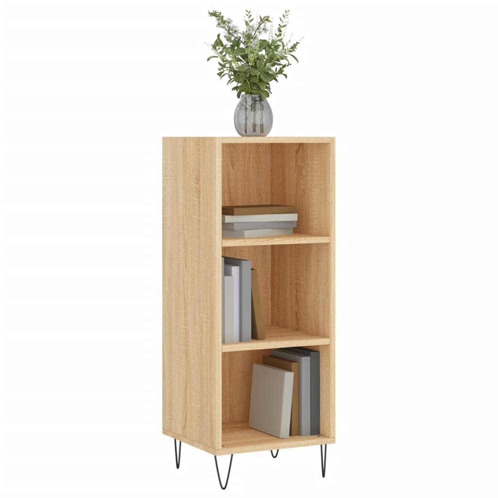 skænk 34,5x32,5x90 cm konstrueret træ sonoma-eg