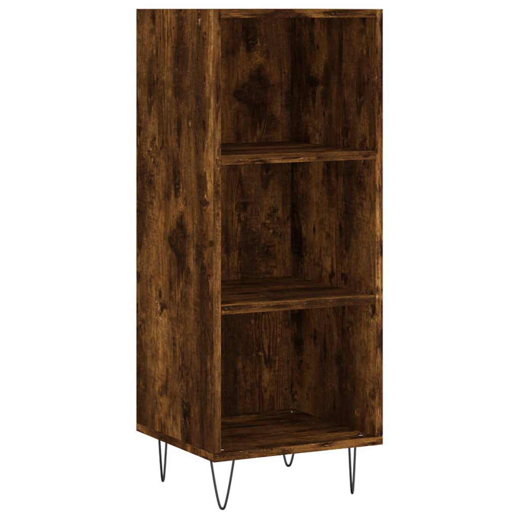 skænk 34,5x32,5x90 cm konstrueret træ røget egetræsfarve