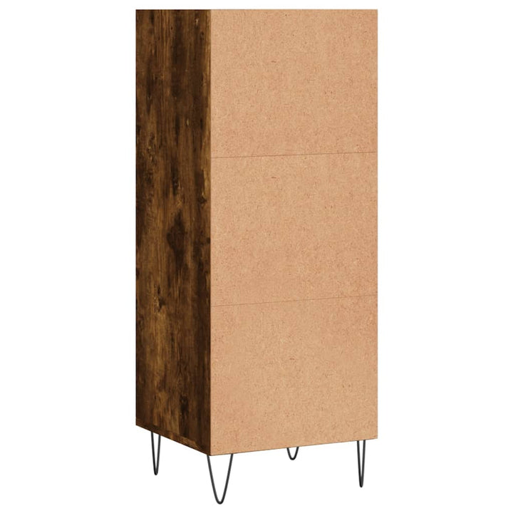 skænk 34,5x32,5x90 cm konstrueret træ røget egetræsfarve